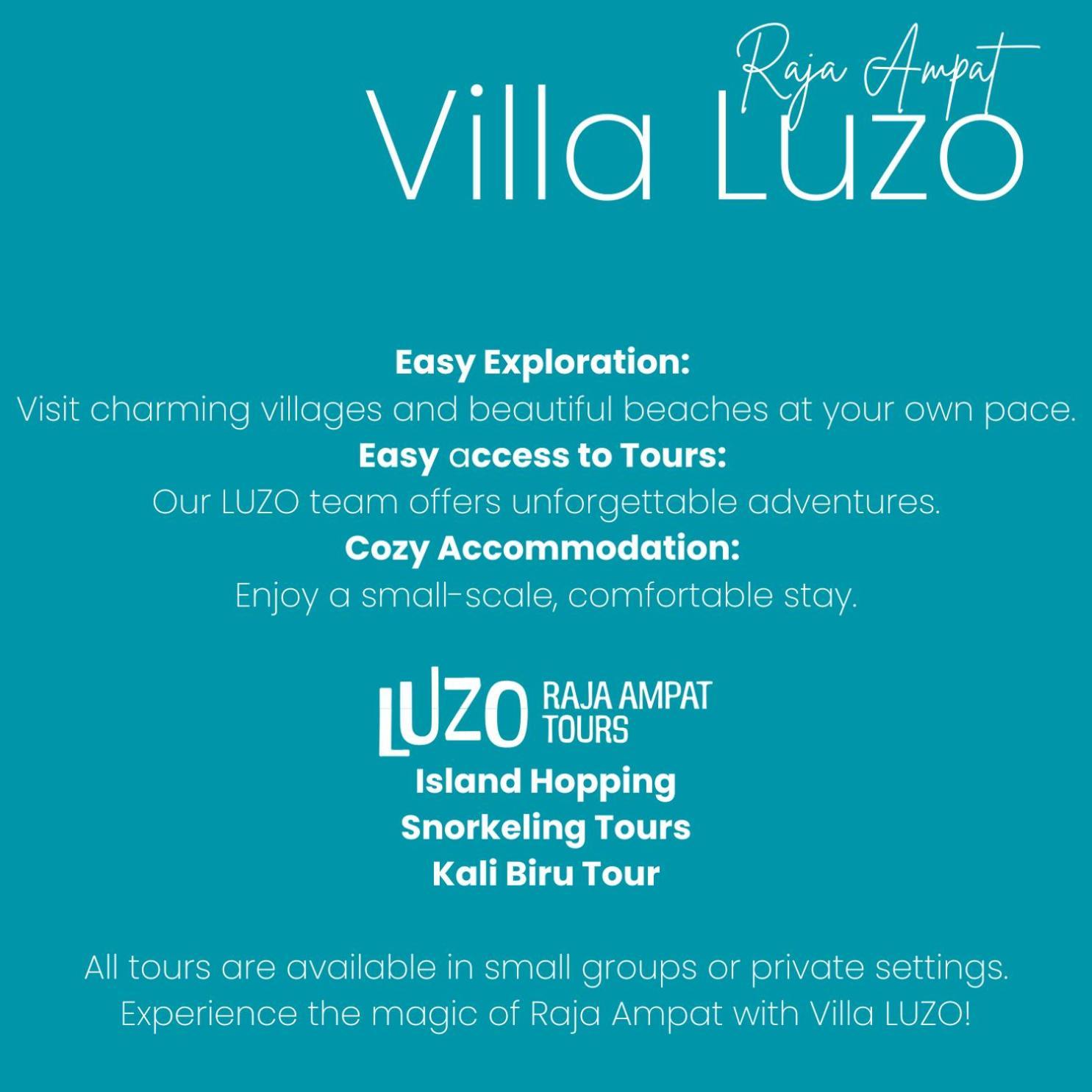Villa Luzo & Tours Saonek Exterior photo